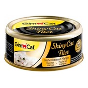 GimCat консервы ShinyCat Filet для кошек цыпленок с манго