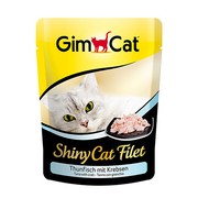 GimCat паучи ShinyCat Filet для кошек тунец с крабом