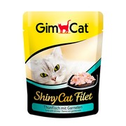 GimCat паучи ShinyCat Filet для кошек тунец с креветками
