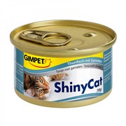 Gimpet ShinyCat консервы для кошек с тунцом и креветками