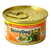 Gimpet ShinyDog консервы для собак цыпленок с говядиной