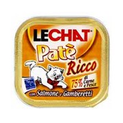 LeChat консервы для кошек лосось, креветк