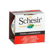 Schesir консервы для кошек тунец/креветки