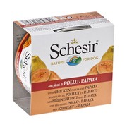 Schesir консервы для собак цыпленок/папайя