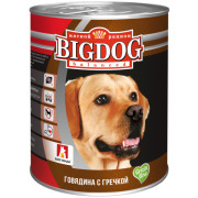 ЗООГУРМАН BIG DOG консервы для собак с говядиной и гречкой, 850гр