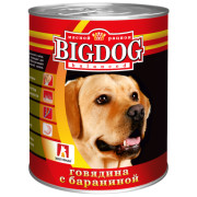 ЗООГУРМАН BIG DOG консервы для собак с говядиной с бараниной, 850гр