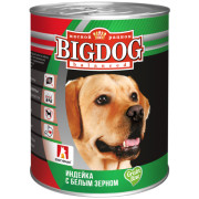ЗООГУРМАН BIG DOG консервы для собак индейка с белым зерном, 850гр