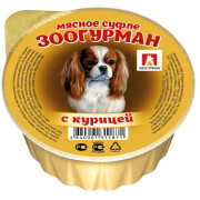 ЗООГУРМАН Мясное суфле консервы для собак с курицей, 100гр