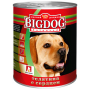 ЗООГУРМАН BIG DOG консервы для собак телятина с сердцем, 850гр