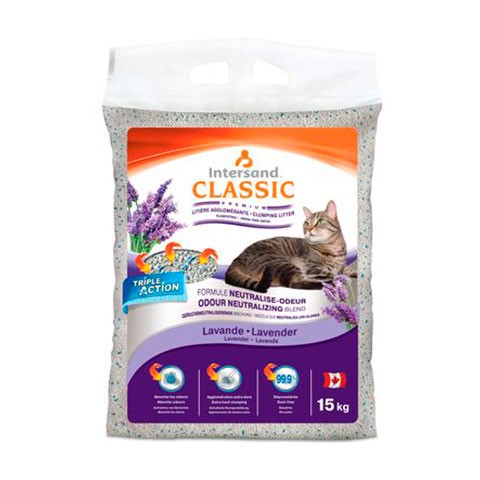 Наполнитель комкующийся Extreme Classic Lavender аромат лаванды пластиковый пакет с ручками