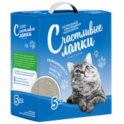 Счастливые Лапки Комкующийся наполнитель для кошачьего туалета