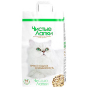 Чистые лапки Древесный наполнитель для кошачьего туалета