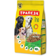 Трапеза Trio корм сухой для взрослых собак всех пород говядина, индейка и кролик