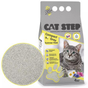 Cat Step Compact Grey Summer Field наполнитель для кошек комкующийся минеральный