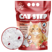 Cat Step Arctic Strawberry впитывающий силикагелевый наполнитель для кошачьего туалета, 3,8л