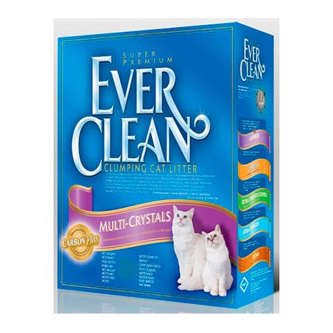 Ever Clean Multi Crystals Наполнитель для кошек с добавлением кристаллов (сиреневая полоса)