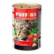 Puffins консервы для кошек говядина в желе