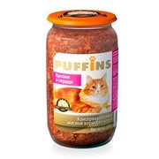 Puffins консервы для кошек кролик/сердце