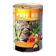 Puffins консервы для кошек мясное ассорти в желе