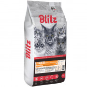 Blitz Sensitive Turkey Adult Cat All Breeds корм сухой для взрослых кошек с индейкой