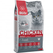 Blitz Classic Chicken Adult Cats All Breeds корм сухой для взрослых кошек с курицей