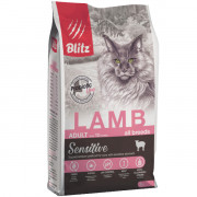 Blitz Sensitive Lamb Adult Cats All Breeds корм сухой для взрослых кошек с ягненком