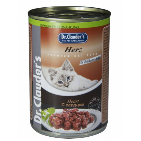 Dr.Clauder's консервы для кошек кусочки в соусе сердце