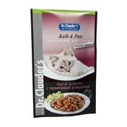 Dr.Clauder's консервы для кошек пауч телятина/индейка кусочки в соусе