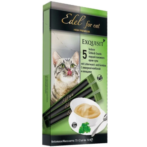 Edel Cat лакомство для кошек крем-суп ливерная колбаса и овощи