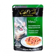Edel Cat пауч для кошек нежные кусочки индюшка/утка в соусе