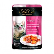 Edel Cat пауч для кошек нежные кусочки лосось/камбала в желе