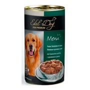 Edel Dog консервы для собак нежные кусочки кролик/рис в соусе