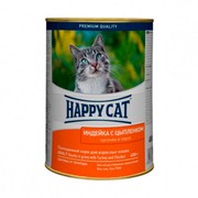 Happy Cat консервы для кошек индейка и цыпленок кусочки в соусе