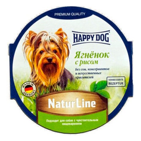 Happy Dog консервы для собак паштет ягненок с рисом