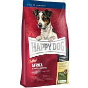 Happy Dog Mini Africa корм сухой беззерновой для собак мелких пород при пищевой аллергии со страусом и картофелем