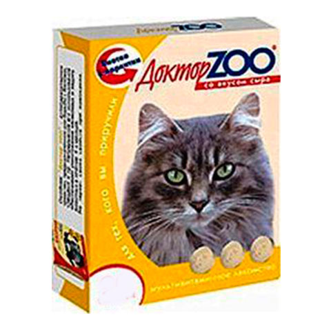 Доктор ZOO витамины для кошек со вкусом сыра