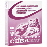СеваВит витаминно-минеральная кормовая добавка для кошек с биотином и таурином