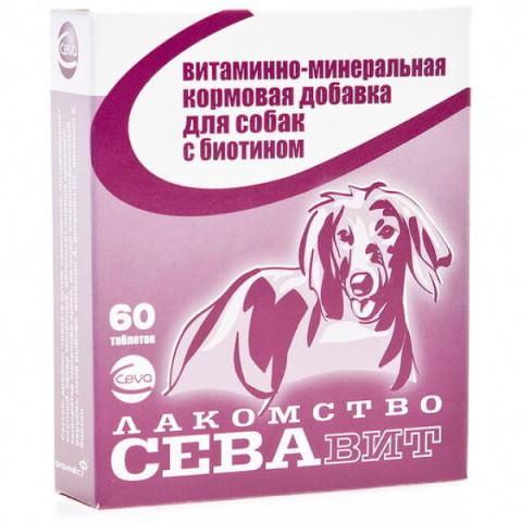 СеваВит витаминно-минеральная кормовая добавка для собак с биотином