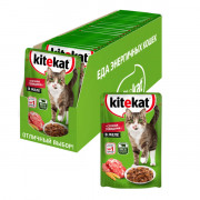 Kitekat корм консервированный для кошек сочная говядина в желе