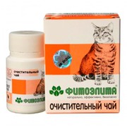 Фитомины Очистительный чай для кошек 50 таблеток