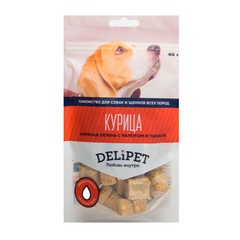DeliPet лакомство для собак куриная печень с яблоком и тыквой