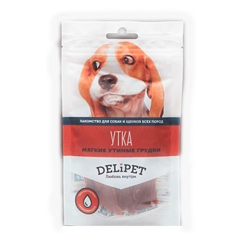 DeliPet лакомство для собак мягкие утиные грудки