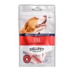 DeliPet лакомство для собак пенне с уткой