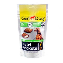 Gimpet Nutri Pockets Shiny, подушечки с биотином и витаминами группы В для собак