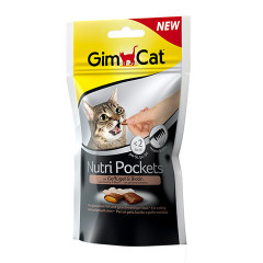 Gimpet Nutri Pockets, подушечки с птицей и биотином для кошек