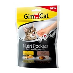 Gimpet Nutri Pockets, подушечки таурин-бьюти микс для кошек