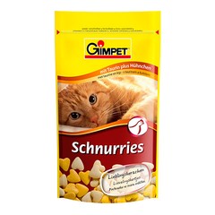 Gimpet Schnurries, лакомство витаминизированное сердечки с курицей и таурином для кошек