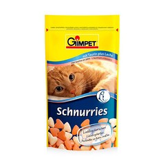 Gimpet Schnurries, лакомство витаминизированное сердечки с лососем для кошек