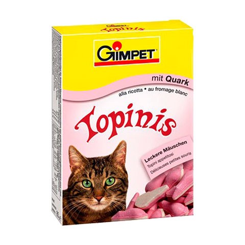 Gimpet Topinis, витамины для кошек мышки творог/таурин