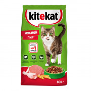 Kitekat корм сухой для кошек мясной пир